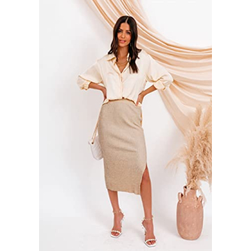 Stylish HERBATOMIA Midi Skirt - Comfort & Versatile Wear