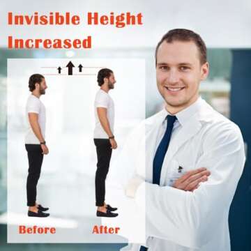 Skyfoot Orthopedic Heel Lift Inserts, Shock Absorption and Cushioning Height Increase Insoles for Ac...