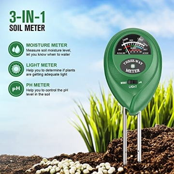 Atree 3-in-1 Soil Tester for Garden & Lawn Care