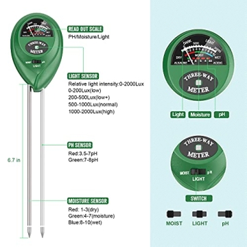 Atree 3-in-1 Soil Tester for Garden & Lawn Care