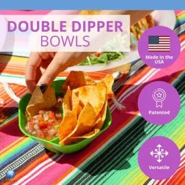 Jarratt Industries Double Dipper Snack Bowls Set of 6