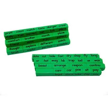 hand2mind Reading Rods Prefix, Suffix and Root Words, Build a Word with Linking Cubes, Early Readers, Reading Manipulatives, Montessori Alphabet, 1st Grade Reading, Homeschool Supplies (Set of 107)