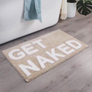Modminzen Get Naked Bath Mat - Funny Non Slip & Soft Rug