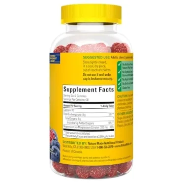 Nature Made Magnesium Gummies 200 mg for Heart and Sleep