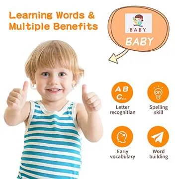 Joqutoys Wooden Blocks Spelling Game, Alphabet Letter Matching Flash Cards, ABC Cubes Sight Words Learning Montessori Toys for Preshcool Boys Girls