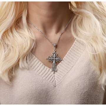 Sacina Gothic Cross Necklace for Unique Jewelry Lovers