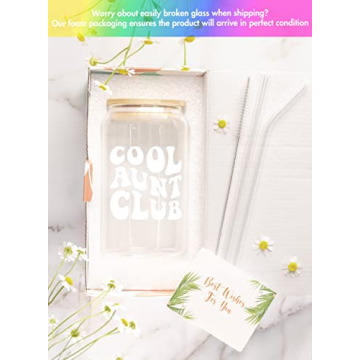 Cool Aunt Club Coffee Glass - Perfect Gift for Aunts