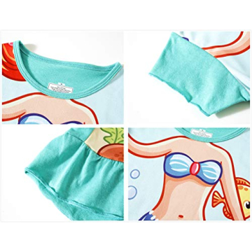 ZEBZOO Unicorn Mermaid Nightgowns for Girls 5-6 Years