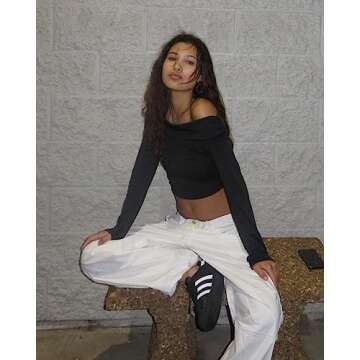 EMMIOL Y2K Sexy Off Shoulder Cropped Tee for Women