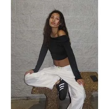 EMMIOL Y2K Sexy Off Shoulder Cropped Tee for Women