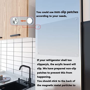 RAXMIN Magnetic Dry Erase Board for Fridge 15x11