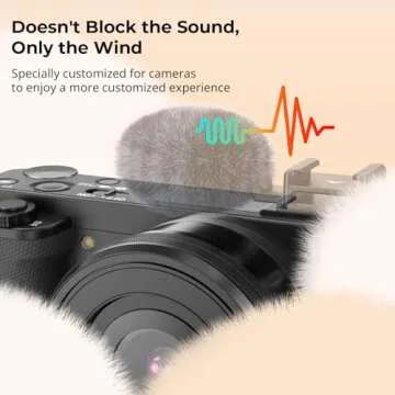 SmallRig Cold Shoe Adapter with Wind Muff Windshield for Sony ZV-1F / ZV-E10 / ZV-1 / ZV-E1 / ZV-1 II, Wind Furry for Light Microphone Attachment - 3526
