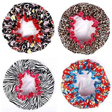 Alimu Waterproof Shower Caps - Stylish & Comfortable