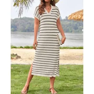 Shop ZESICA Women's Stylish Summer Midi Dress Now