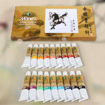 Corciosy Chinese Calligraphy Brushes Set - Professional Sumi Watercolor Brushes Writing