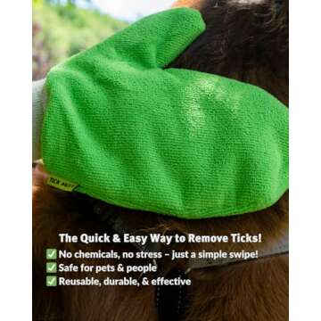 TiCK MiTT Green Tick Removal Glove - Safe & Easy to Use