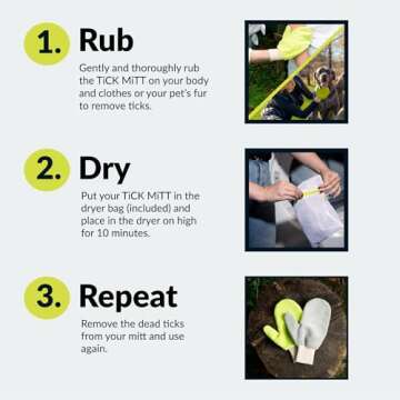 TiCK MiTT Green Tick Removal Glove - Safe & Easy to Use