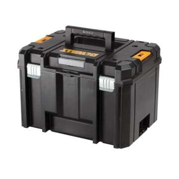 DEWALT TSTAK Tool Box, Extra Large Design, Removable Tray for Easy Access to Tools, Water and Debris Resistant (DWST17806)