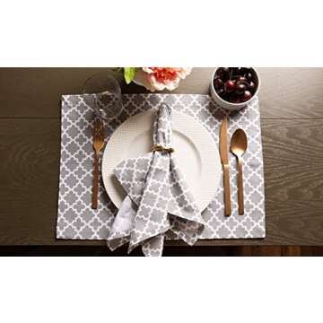 DII Lattice Tabletop Collection Placemat Set - 6 Piece