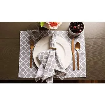 DII Lattice Tabletop Collection Placemat Set - 6 Piece