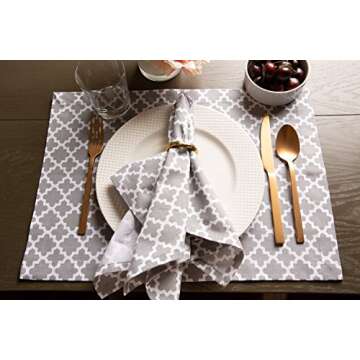 DII Lattice Tabletop Collection Placemat Set - 6 Piece