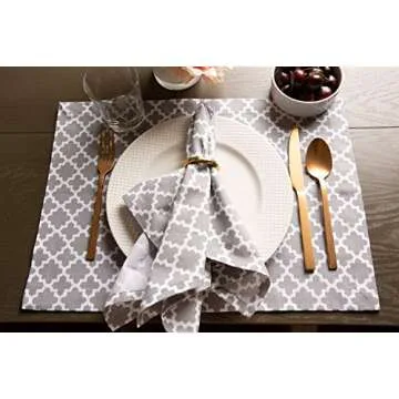 DII Lattice Tabletop Collection Placemat Set - 6 Piece