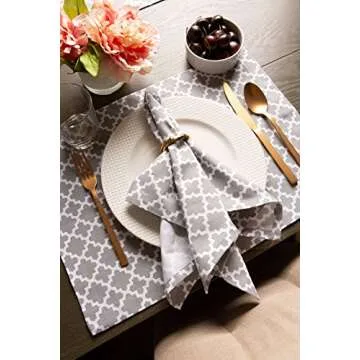 DII Lattice Tabletop Collection Placemat Set - 6 Piece