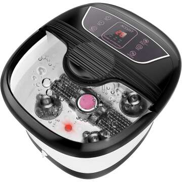 Luxury Foot Spa Massager with Heat & Shiatsu Rollers