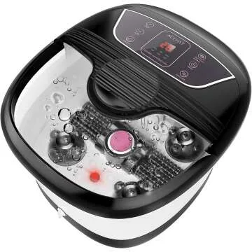 Luxury Foot Spa Massager with Heat & Shiatsu Rollers