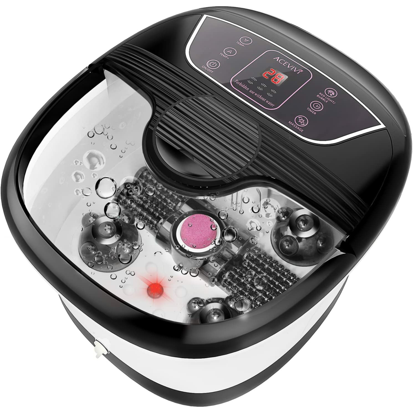 Luxury Foot Spa Massager with Heat & Shiatsu Rollers