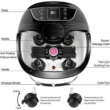 Luxury Foot Spa Massager with Heat & Shiatsu Rollers