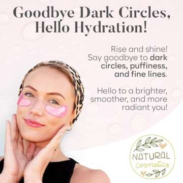 BLOOMORA Rose Under Eye Patches for Dark Circles & Puffiness
