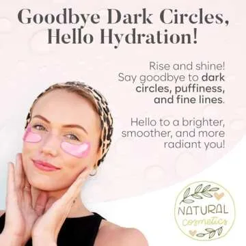 BLOOMORA Rose Under Eye Patches for Dark Circles & Puffiness