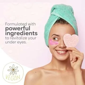 BLOOMORA Rose Under Eye Patches for Dark Circles & Puffiness