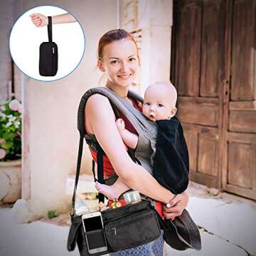 Lupantte Universal Stroller Organizer with Cup Holders