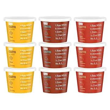 RXBAR, RX A.M. Oats, Variety Pack, 9ct, 2.18oz Cups, 9 Gluten Free Oatmeal Cups