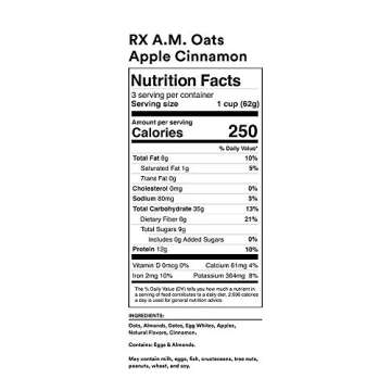 RXBAR, RX A.M. Oats, Variety Pack, 9ct, 2.18oz Cups, 9 Gluten Free Oatmeal Cups