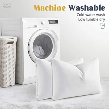 puredown Goose Feathers and Down Pillows Set of 2 King Size