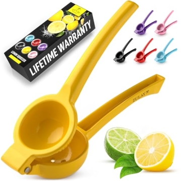 Zulay Kitchen Metal Lemon Squeezer - Effortless Citrus Juicer for Fresh, Seedless Juice
