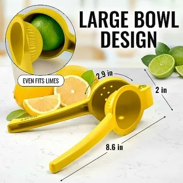 Zulay Metal Lemon Squeezer Handheld Citrus Juicer