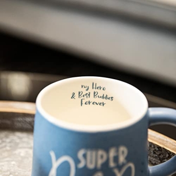 COLLECTIVE HOME - Coffee Mug, Family Ceramic Tea Cup, Funny Gift for Mother's Day/Father's Day, 16 oz, Dishwasher and Microwave Safe, SUPER DAD