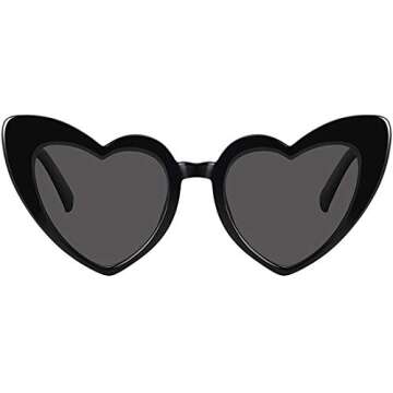 STORYCOAST Heart Shaped Sunglasses for Women Girls Ladies Vintage Goggle Mod Sun Glasses Shades