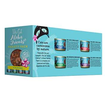 Tiki Cat Aloha Friends Variety Pack, Seafood Flavors with Pumpkin, Wet, High-Protein & High-Moisture...