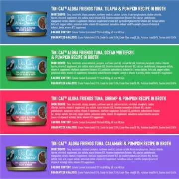 Tiki Cat Aloha Friends Variety Pack, Seafood Flavors with Pumpkin, Wet, High-Protein & High-Moisture Cat Food, For All Life Stages, 3 oz. Cans (Pack of 12)