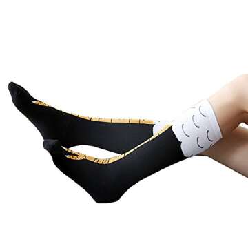 JINSEY Crazy Chicken Legs Knee High Fitness Novelty Socks
