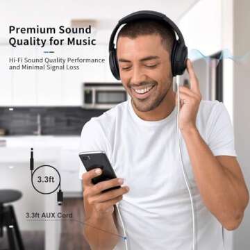 iSkey [Apple MFi Certified] Aux Cord for iPhone, 3.5mm Aux Cable for Car Compatible with iPhone 14 13 12 11 XS XR X 8 7 6 iPad iPod for Car Home Stereo, Speaker, Headphone, Support All iOS Version