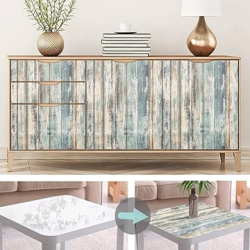 Arthome Blue Rustic Wood Peel Stick Wallpaper Easy Clean