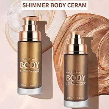 MAEPEOR Body Luminizer for Radiant Glow 30 ML, Glistening Bronze