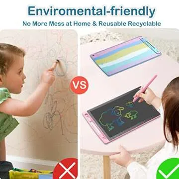 Fuleda LCD Writing Tablet for Kids, 2 Pack 8.5In Toddler Toys Drawing Tablet, Colorful Doodle Board Drawing Pad, Trvel Toys for 3 4 5 6 7 8 Years Old Boys Girls, Road Trip Essentials Kids