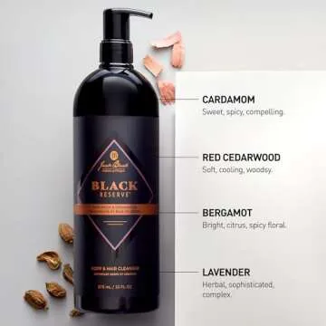 Jack Black Black Reserve Cleanser - Sulfate-Free Body & Hair Wash